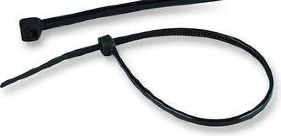 100 Pack Black Cable Ties 370 x 4.8mm - Heavy Duty Nylon Zip Ties for Organizing Wires, Cables & Home Office Use
