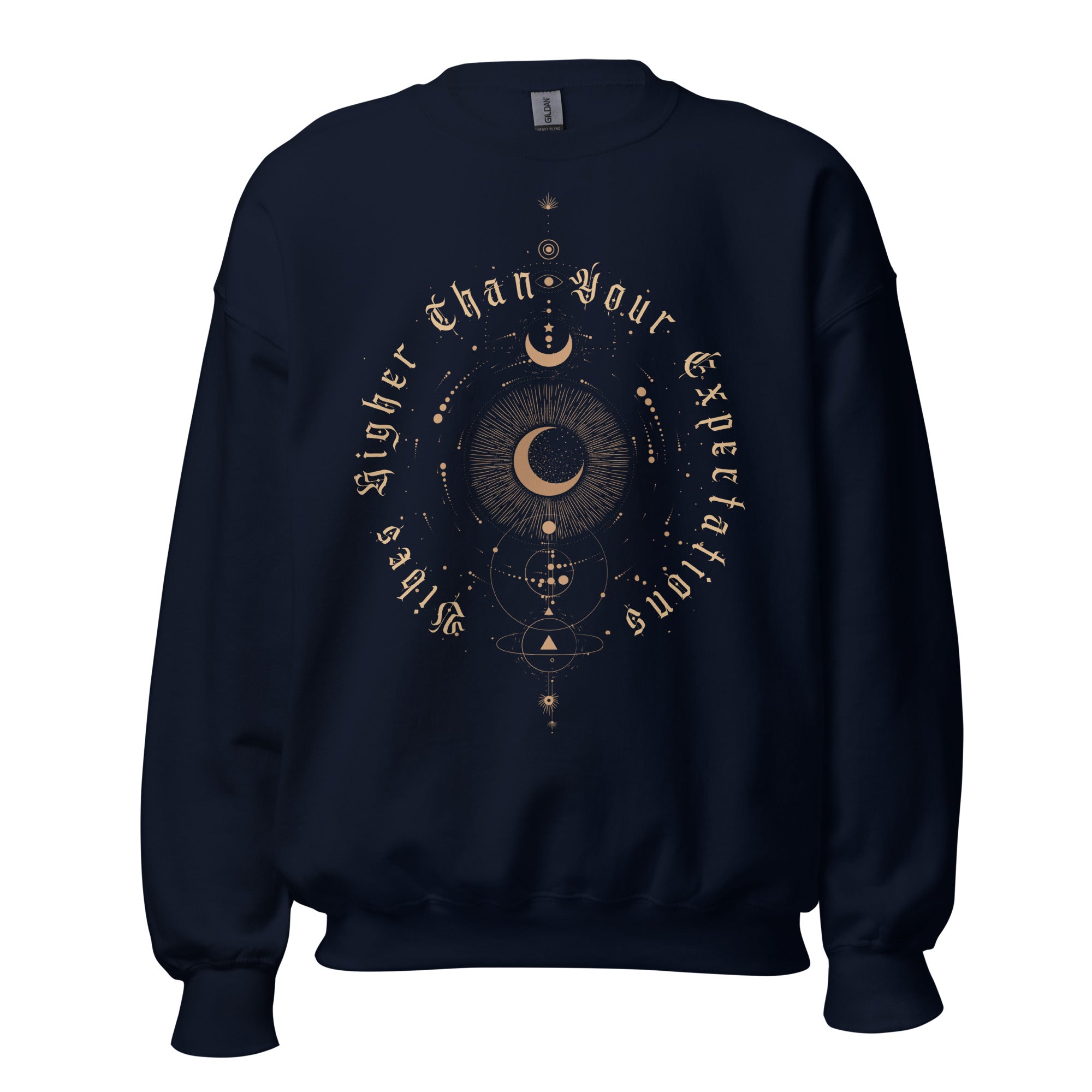 Vibes Higher Than Your Expectations - Premium Unisex Sweatshirt for Men & Women | Cozy Pullover Hoodie for Casual Wear, Street Style & Loungewear