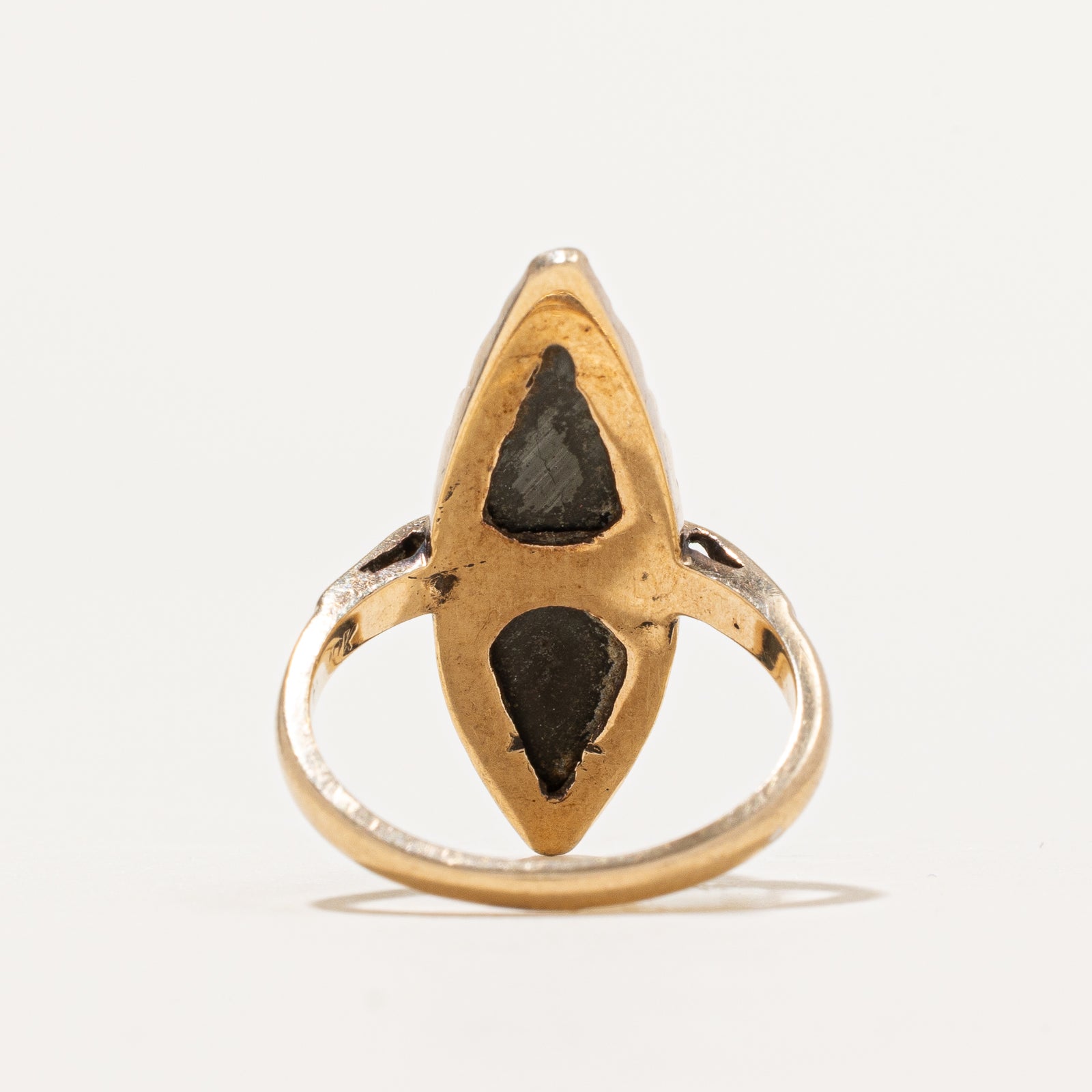4.93ct Hematite Navette Ring - Size 6 | Elegant Gemstone Jewelry for Women | Perfect for Evening Wear, Weddings & Special Occasions