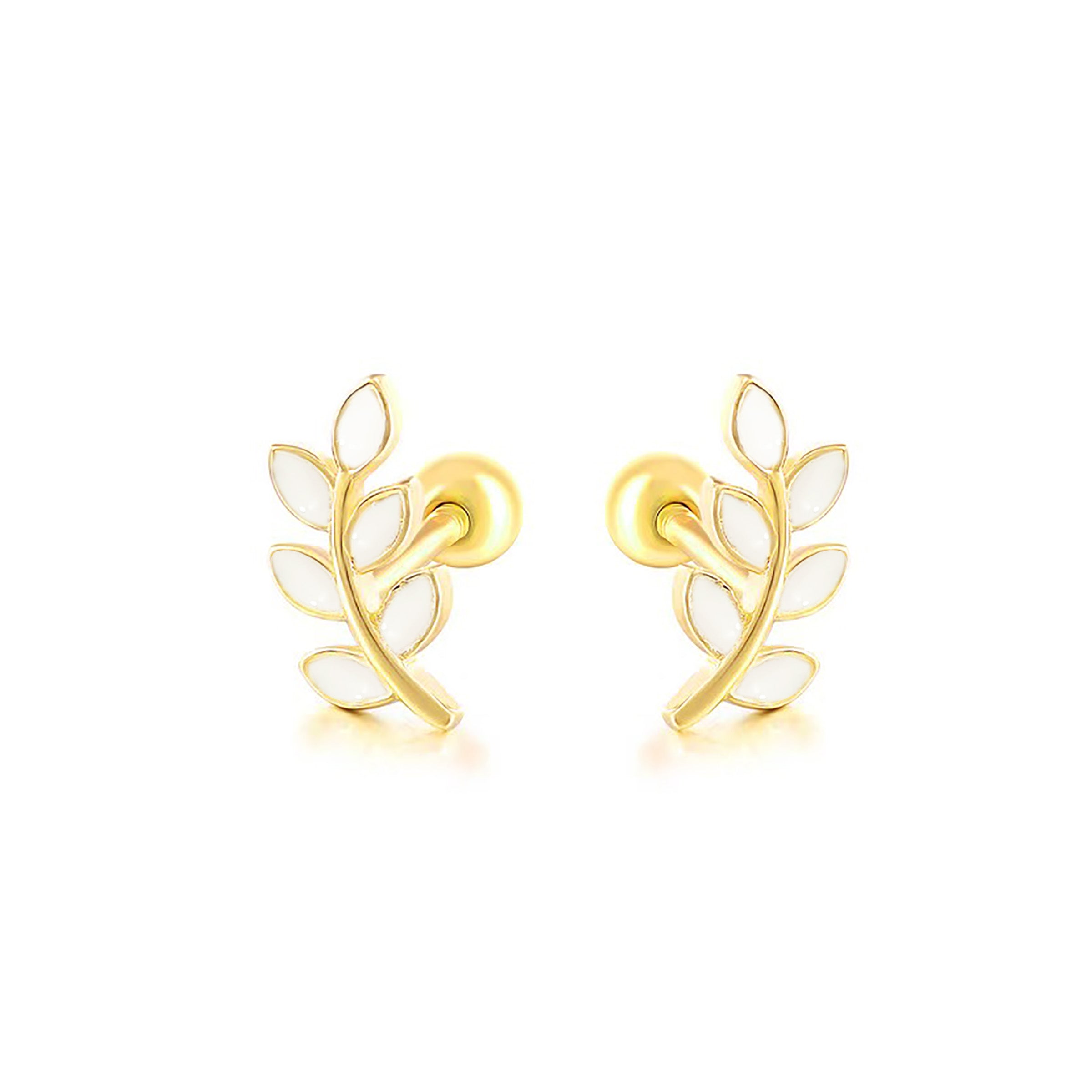 Golden Laurel Breastmilk Earrings - Dainty Gold Breastfeeding Jewelry for Moms - Perfect for Nursing, Pumping & Motherhood Gifts