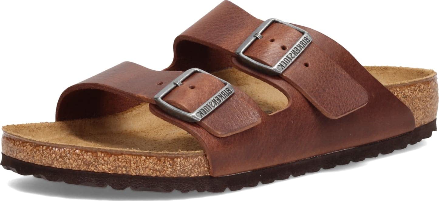 Birkenstock Men's Arizona Soft Footbed Sandals - Comfortable & Supportive Leather Slides for Walking, Travel & Casual Wear