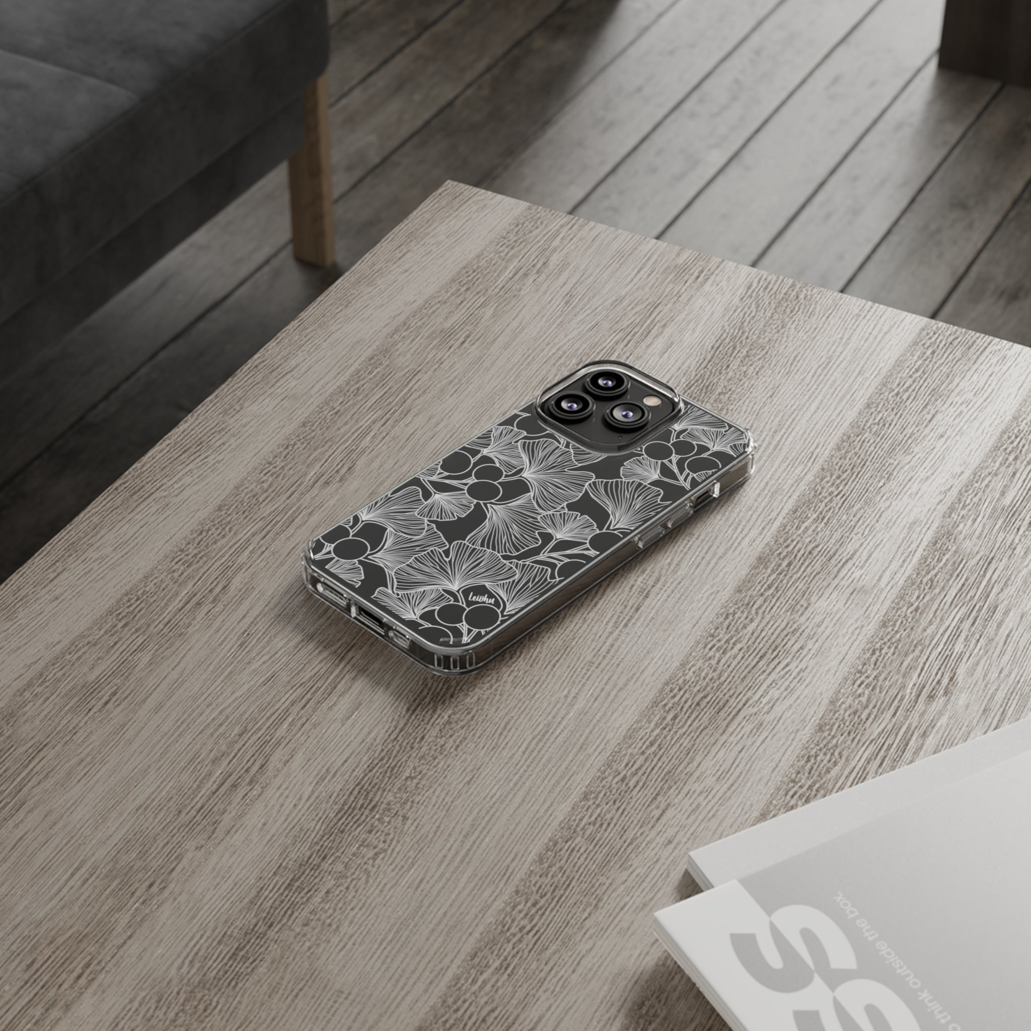 Premium Gingko Clear Phone Case - Slim Protective Cover for iPhone & Samsung - Perfect for Everyday Use, Travel & Outdoor Activities