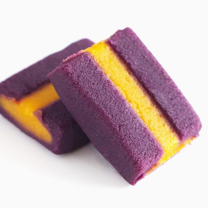 Okashi Goten Okinawan Gold & Purple Sweet Potato Bites - 6 Pieces - Authentic Japanese Snacks for Parties, Gifts & Healthy Snacking