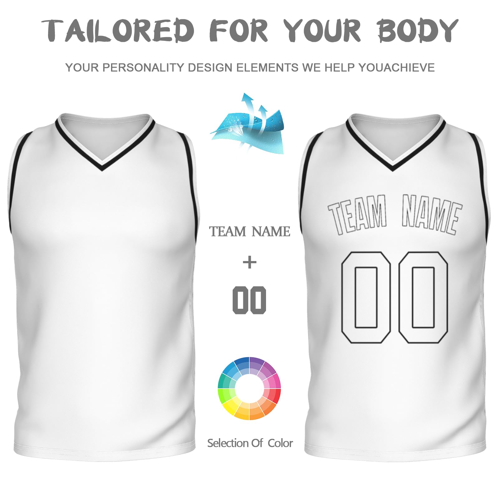 Custom Basketball Jerseys for Men & Women - Personalized Printed Name & Number - Team Sports Jersey for Basketball Games, Practice & Fan Wear