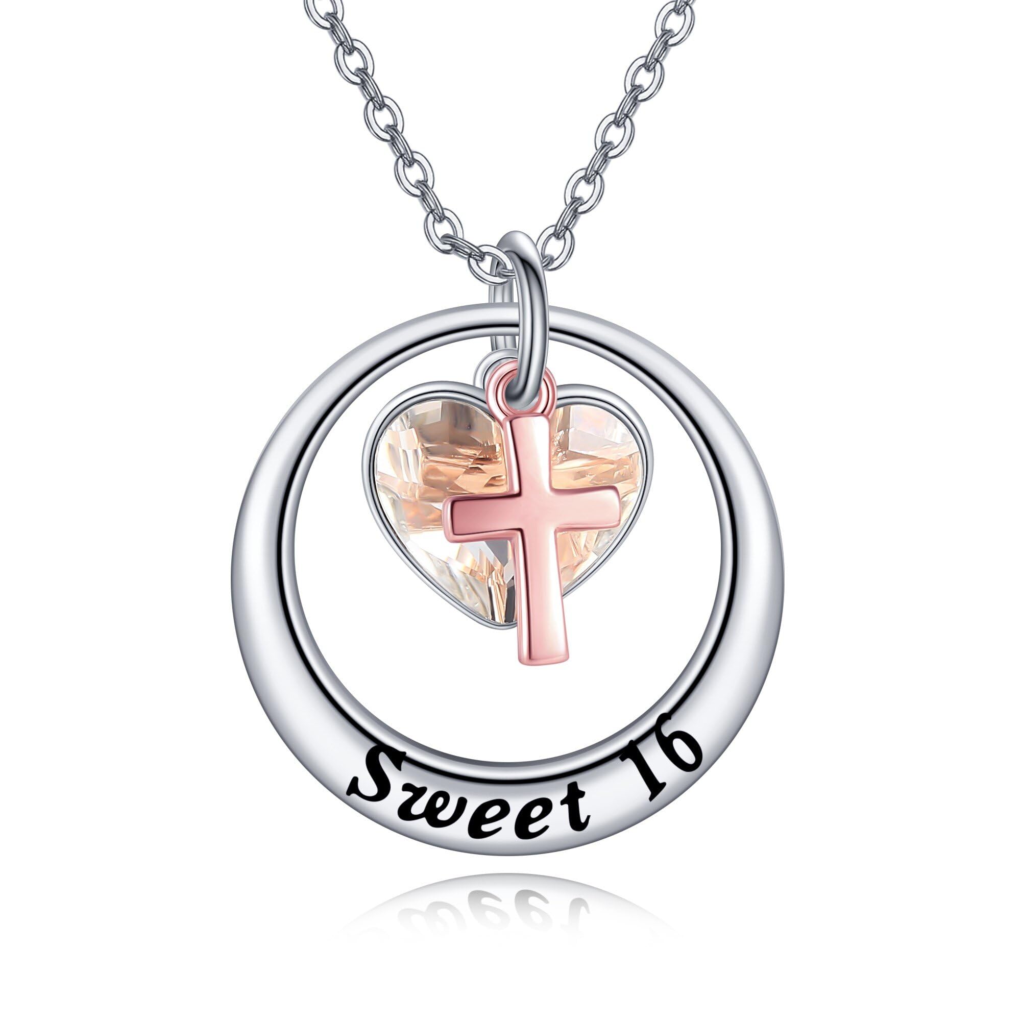 Sterling Silver Sweet 16 Necklace - Elegant 16th Birthday Gift for Women & Girls | Perfect for Sweet Sixteen Parties, Graduation Gifts & Special Occasions