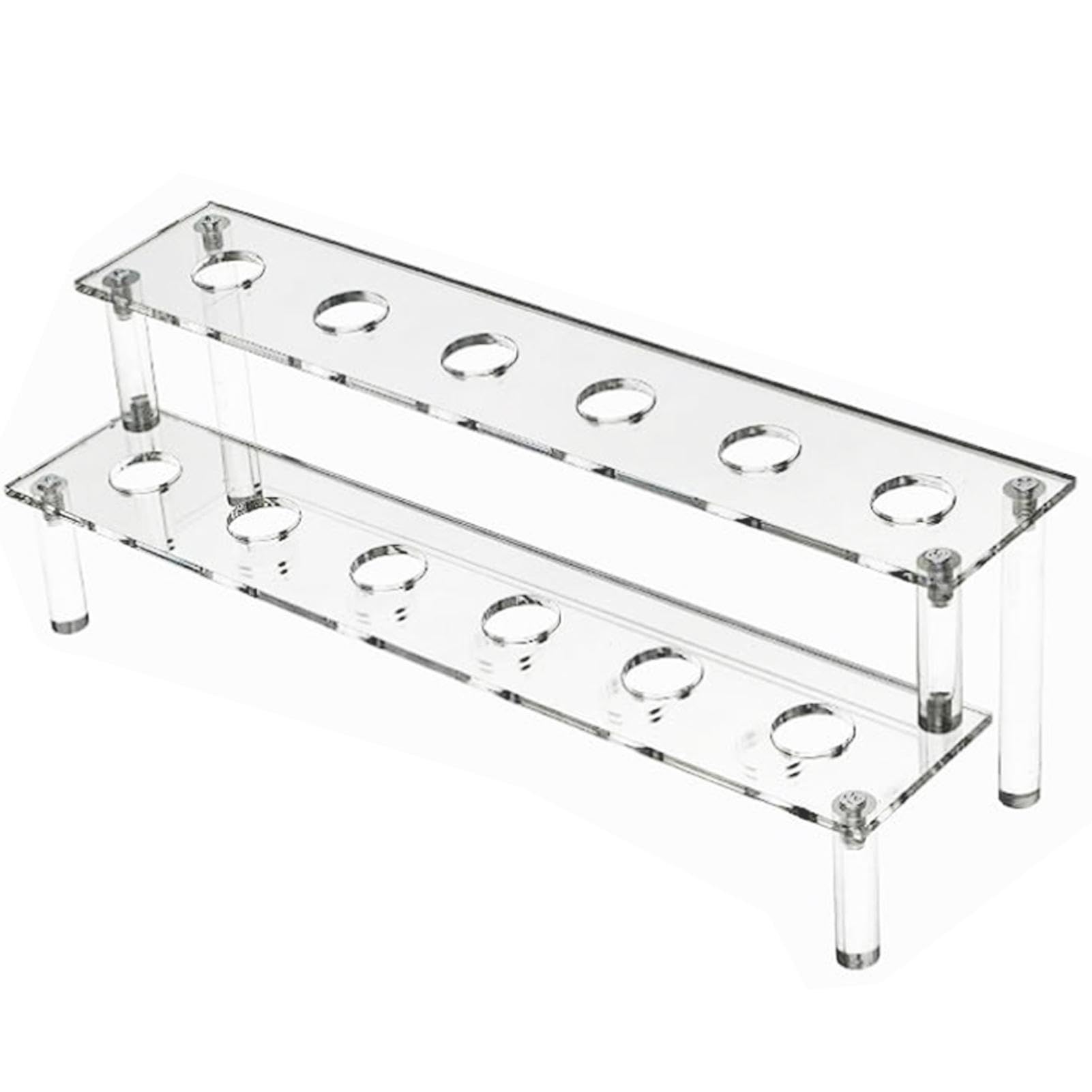 Clear Acrylic Ice Cream Cone Holder - 12 Hole 2-Tier Display Stand for Food Cones Storage | Perfect for Ice Cream Shops, Bakeries, and Kitchen Organization