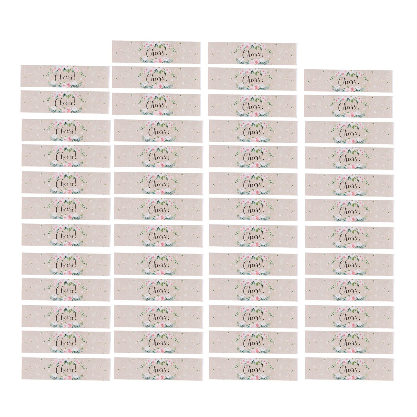 Oumefar 50Pcs Waterproof Flower Bottle Labels for Wedding Party Kitchen Decor