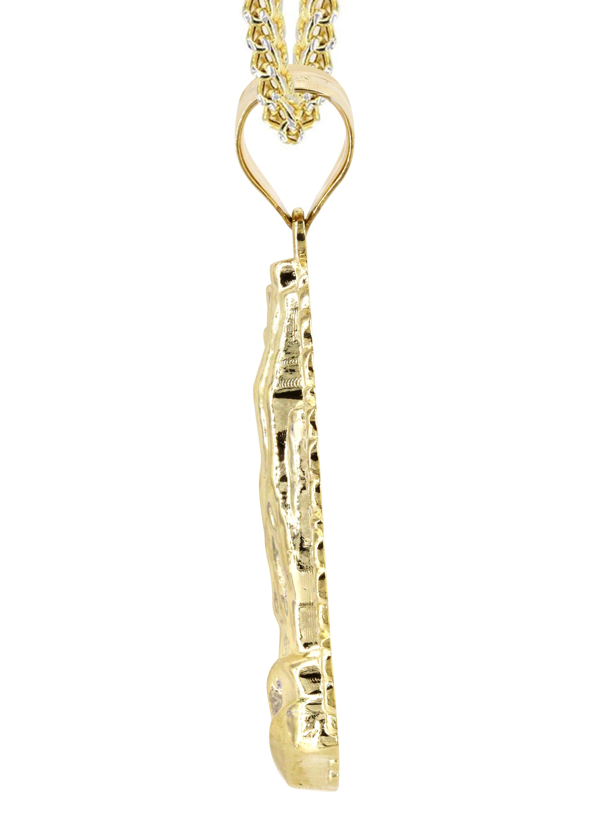10K Yellow Gold Praying Hands Necklace - 16.1 Grams Religious Jewelry for Women & Men - Perfect for Church, Baptism, First Communion & Daily Wear