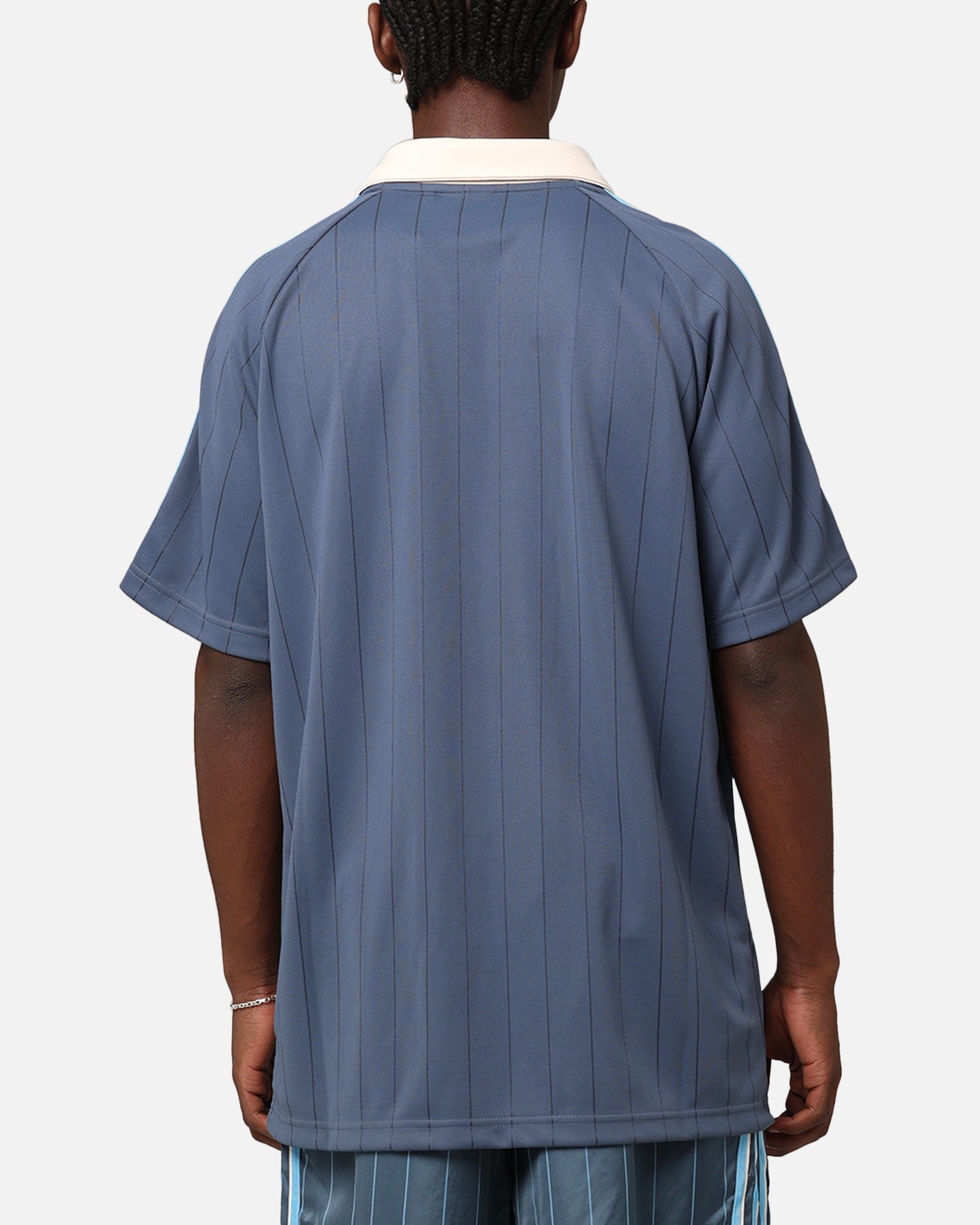 Adidas Pinstripe Jersey - Vintage Soccer Jersey for Men - Authentic Preloved Ink Design - Perfect for Match Days & Casual Wear