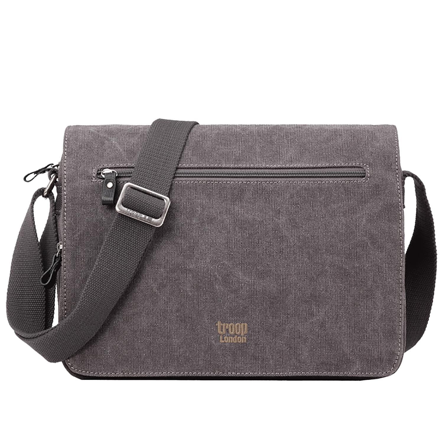 L1577 Troop London Classic Messenger Bag for Men & Women - Medium Size Genuine Leather Crossbody Bag - Perfect for Work, Travel & Everyday Use
