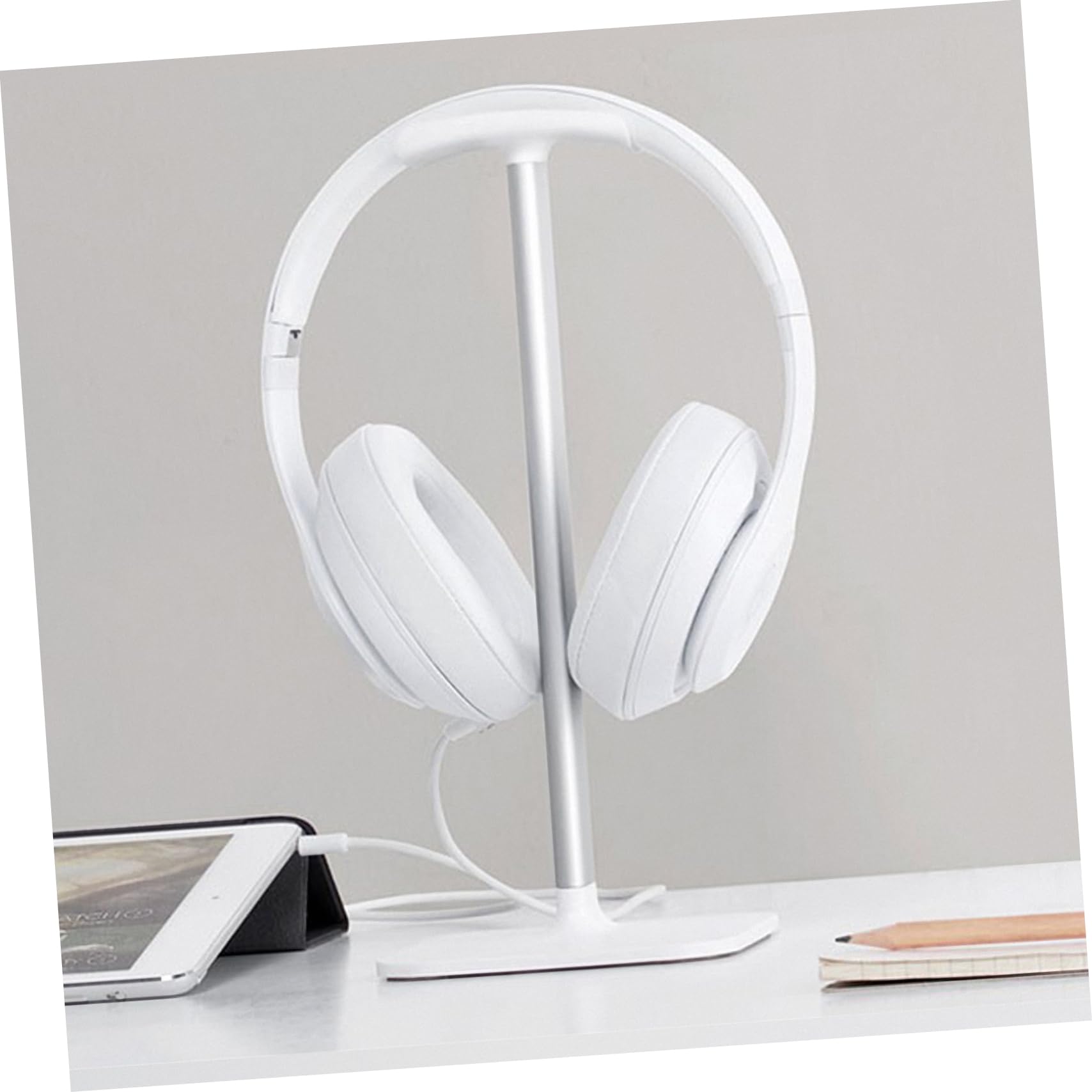 Homoyoyo Metal Headphone Stand Holder - Adjustable Tabletop Headset Rack for Desk, Office, Gaming Setup & Home Organization (1 Pack) - Perfect for Organizing Headphones, Headsets & Accessories on Workstation or Gaming Desk
