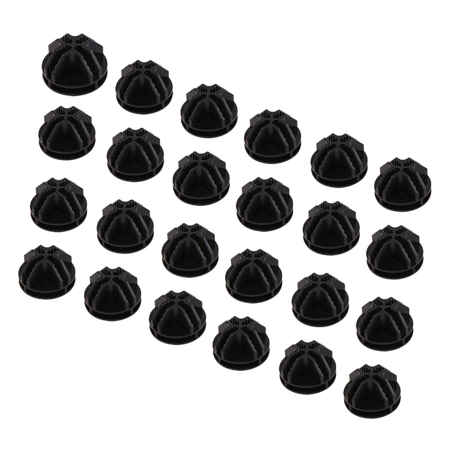 24-Piece Black Wire Cube Plastic Connectors for Modular Storage - DIY Closet Organizer, Metal Grid Shelving Unit | Perfect for Home Organization, Garage Shelving & Kids Toy Storage