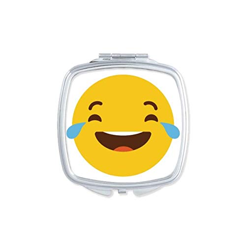 DIYthinker Cute Laugh Cry Emoji Cartoon Mirror - Portable Double-Sided Compact Pocket Makeup Mirror for Online Chat & Travel (Perfect for Home, Office & Handbag)