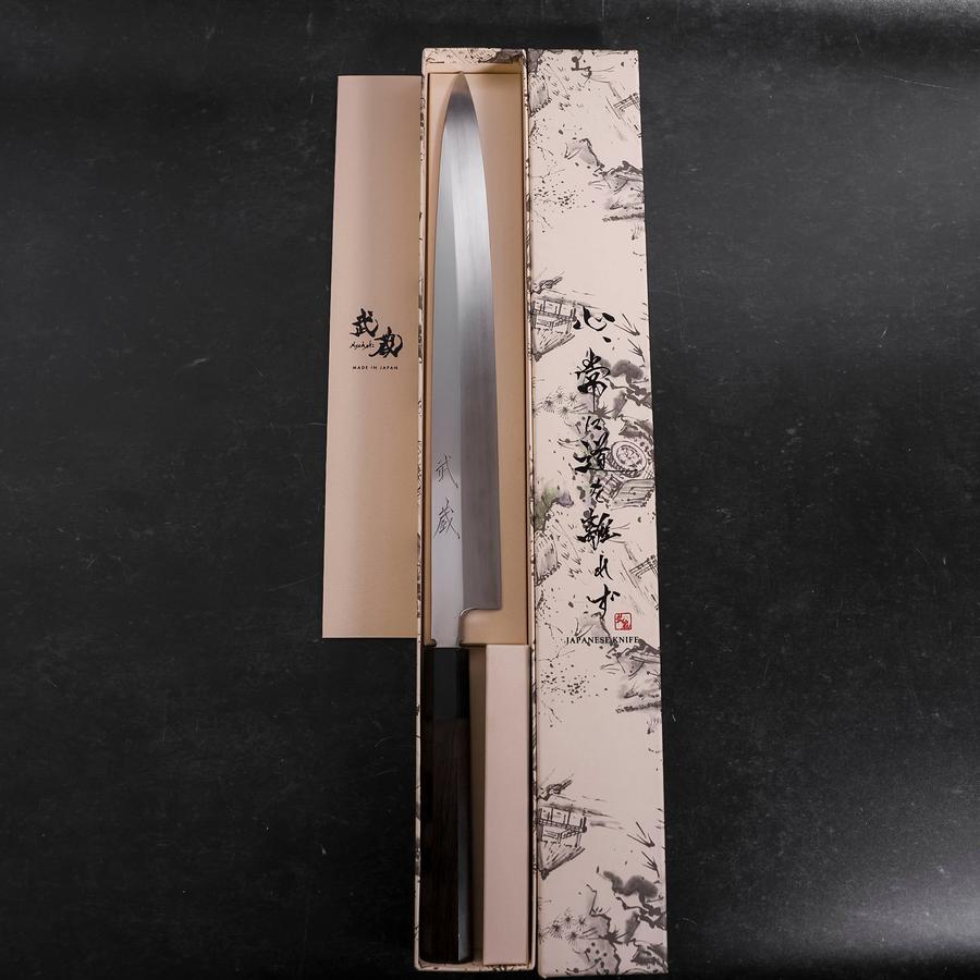 Premium Yanagiba Sushi Knife 300mm - VG10 Stainless Steel Mirror Finish with Buffalo Ebony Handle - Perfect for Sushi Chefs & Japanese Cuisine Lovers