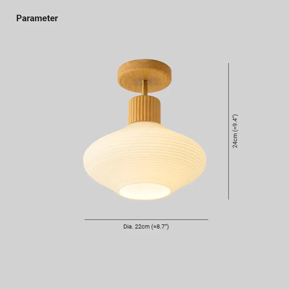 Modern Wooden & White Glass Corridor Ceiling Light Fixture - Elegant Farmhouse Style Chandelier for Hallway, Entryway, Staircase Lighting - Dimmable LED Compatible