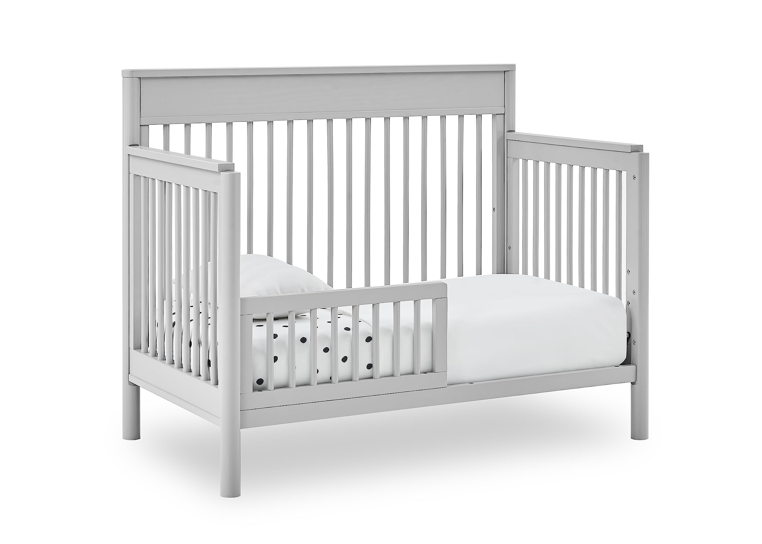 Delta Children 6-in-1 Convertible Crib - Grey | Nursery Bedroom Furniture | Baby Crib to Toddler Bed, Daybed & Full-Size Bed Conversion | Safe & Durable for Newborn to Teen Years