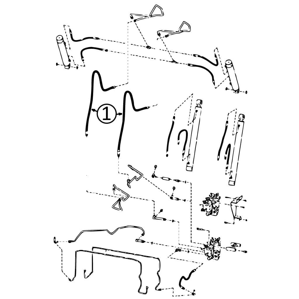 Bobcat S205 Hydraulic Hose for Arm Pivot to Loader Tilt Cylinders - Replacement Part for Skid Steer Loaders - Ideal for Construction, Landscaping & Farm Equipment Repairs