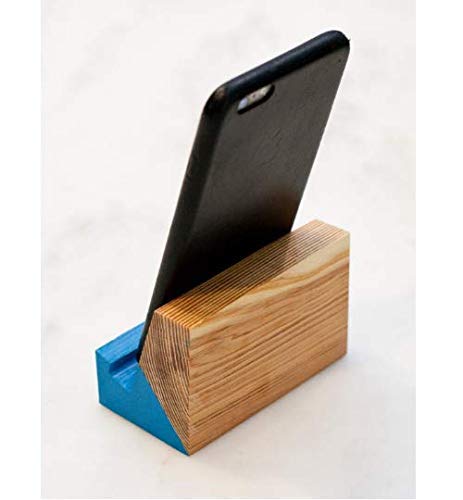 Reclaimed Wood iPhone Stand - Eco-Friendly Phone Holder for Desk, Table, Nightstand | Perfect for Home, Office, Video Calls & Hands-Free Viewing