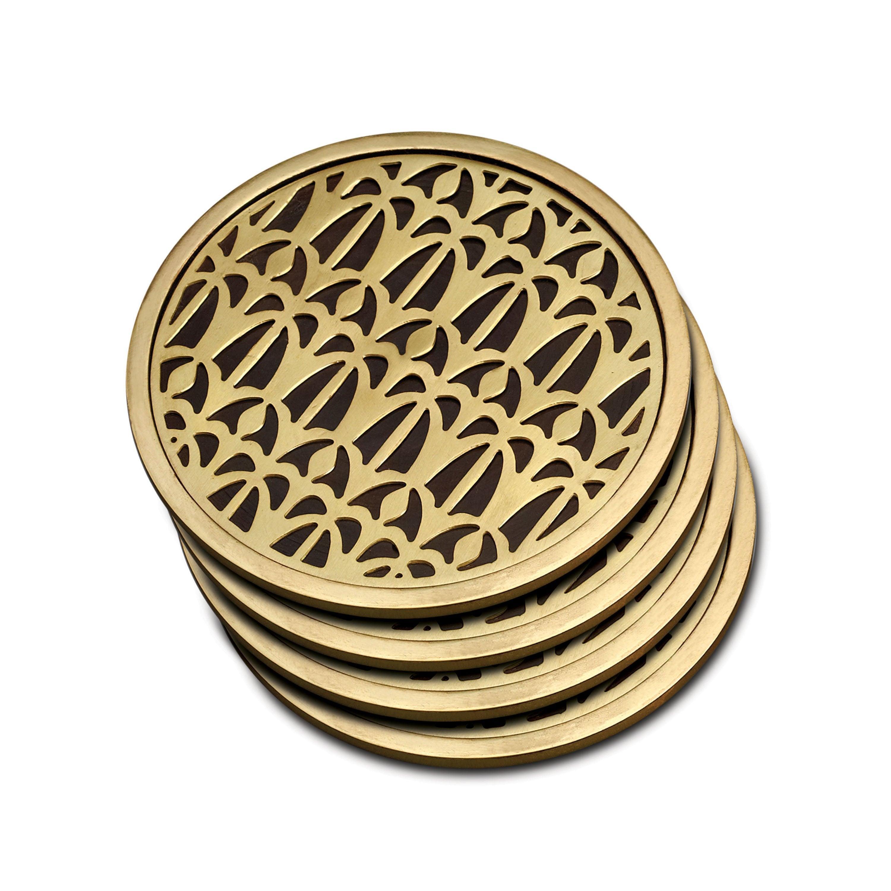 Fortuny Venise Coasters Set of 4 - Premium Absorbent Drink Coasters for Wine, Coffee & Cocktails - Elegant Table Decor for Home, Bar & Restaurant Use