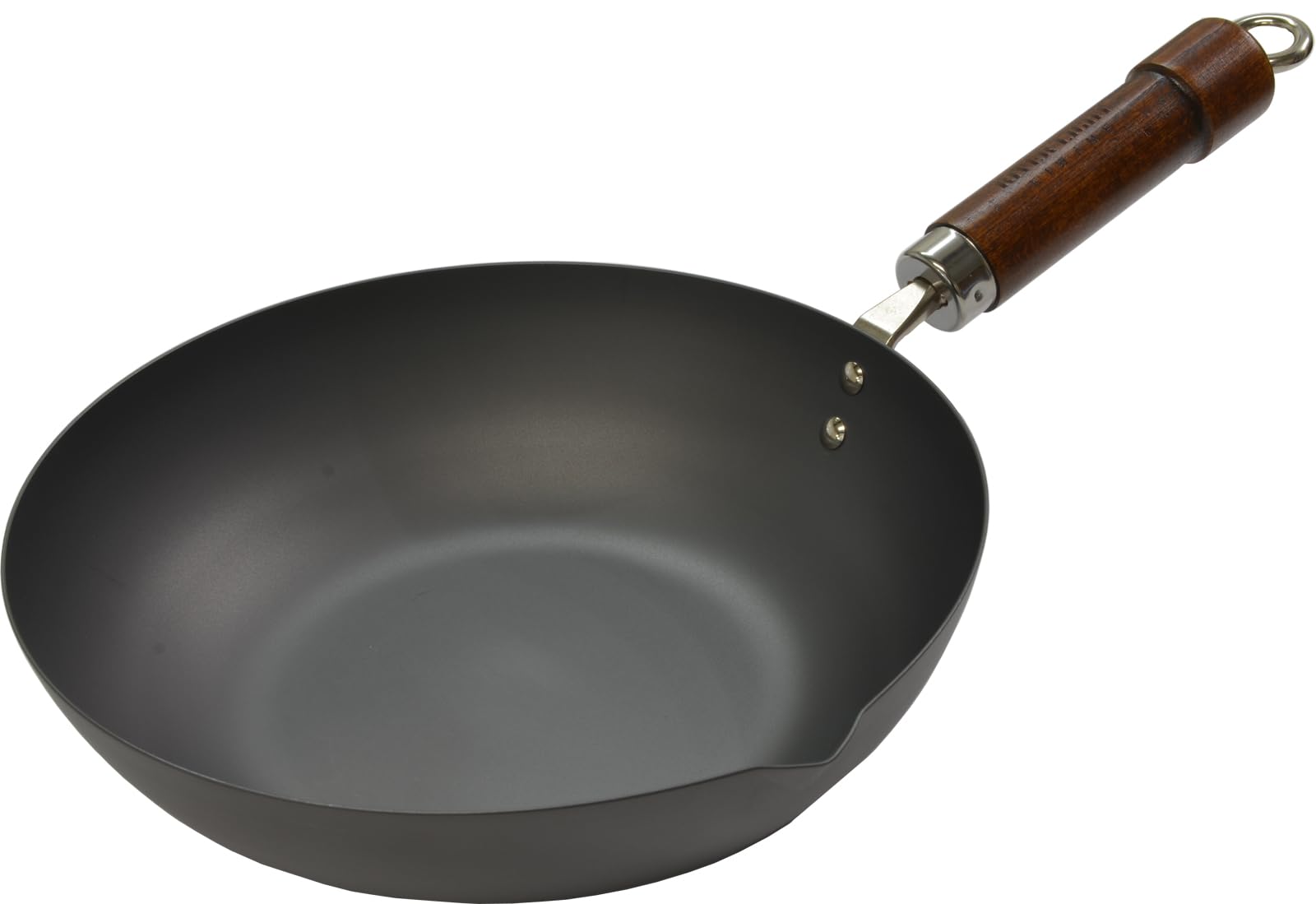 Riverlight KU1430 Ultra Japan Frying Pan - 11.8 Inch (30cm) Iron Nitride Deep Wok Pan - IH Compatible & Rust Resistant - Made in Japan - Perfect for Stir-Fry, Deep Frying & Asian Cooking