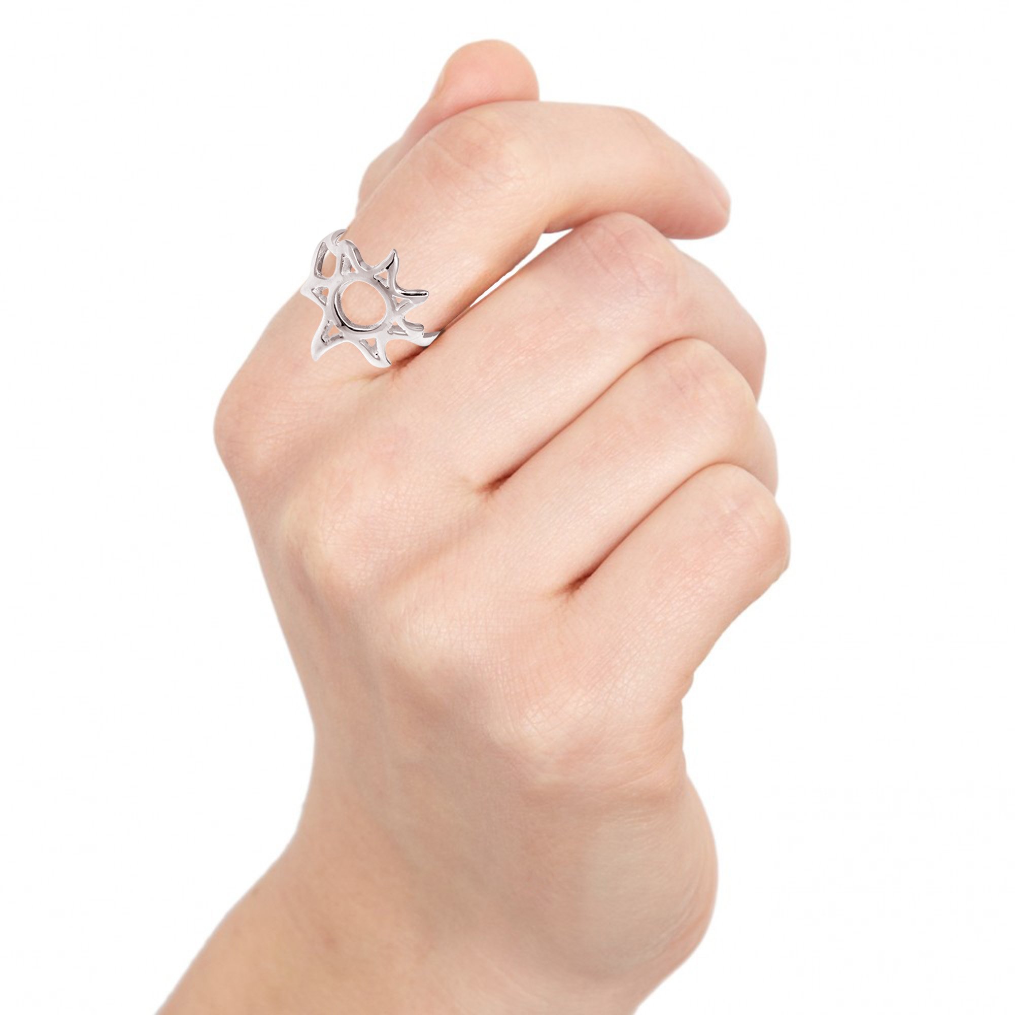 AeraVida .925 Sterling Silver Sunshine Adjustable Ring for Women – Summer Fun Jewelry Gift for Beach Vacation, Outdoor Activities & Everyday Wear