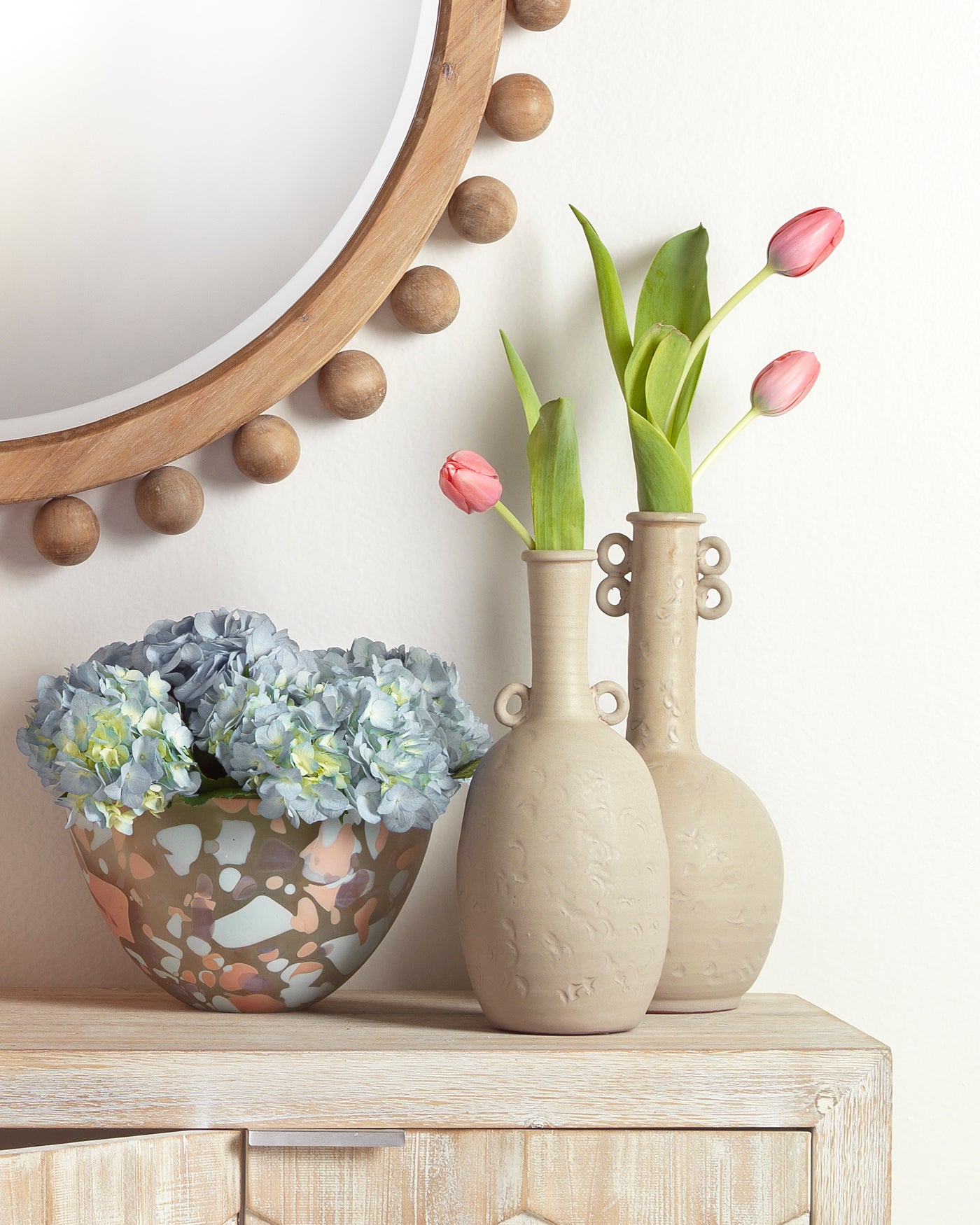 Babar Vase Large - Elegant Ceramic Flower Vase for Home Decor, Wedding Centerpieces & Office Desk Decorations