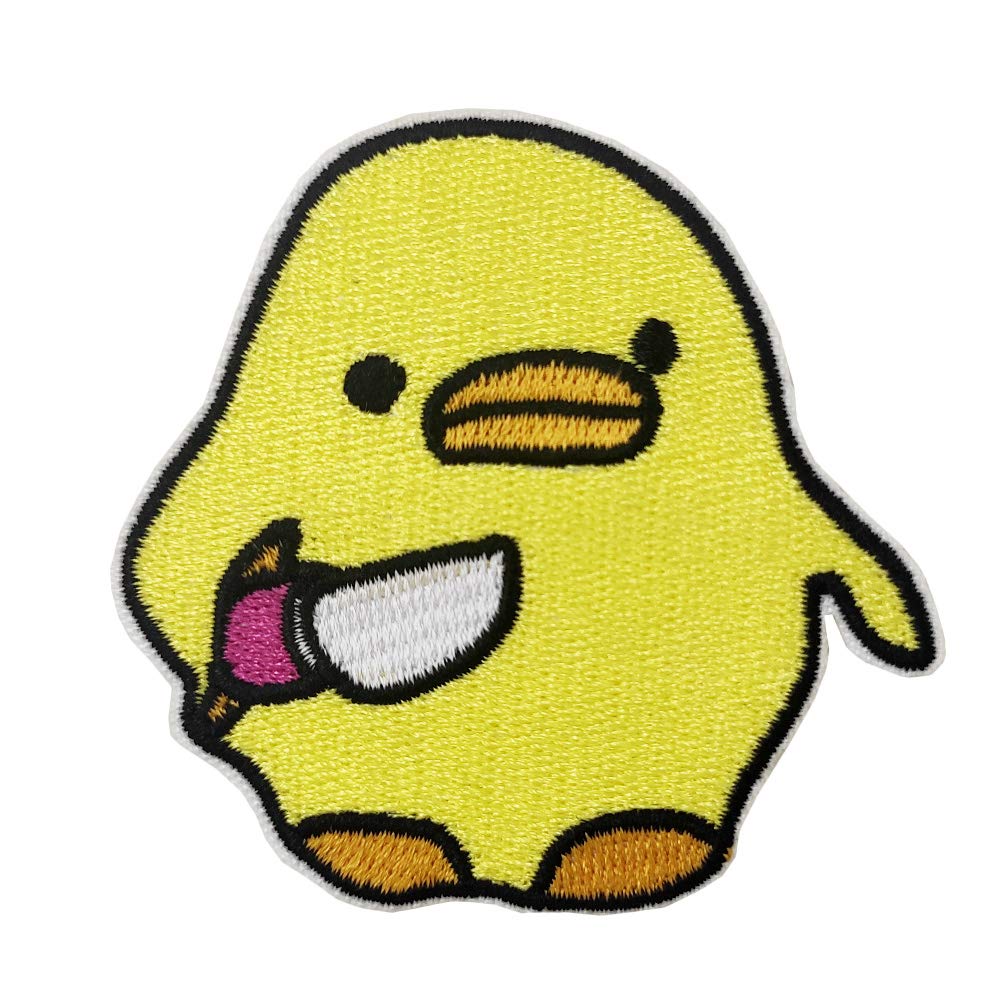 Funny Duck Meme Embroidered Iron-On Patch - Cute Sew-on Applique for Jackets, Backpacks & DIY Crafts - Perfect for Costumes, Gifts & Denim Customization
