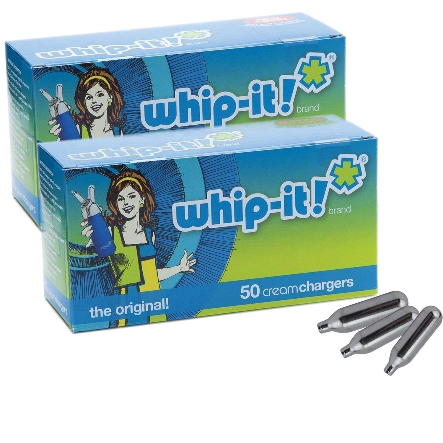Original Whipped Cream Chargers 100 Pack - Perfect for Desserts & Coffee Topping