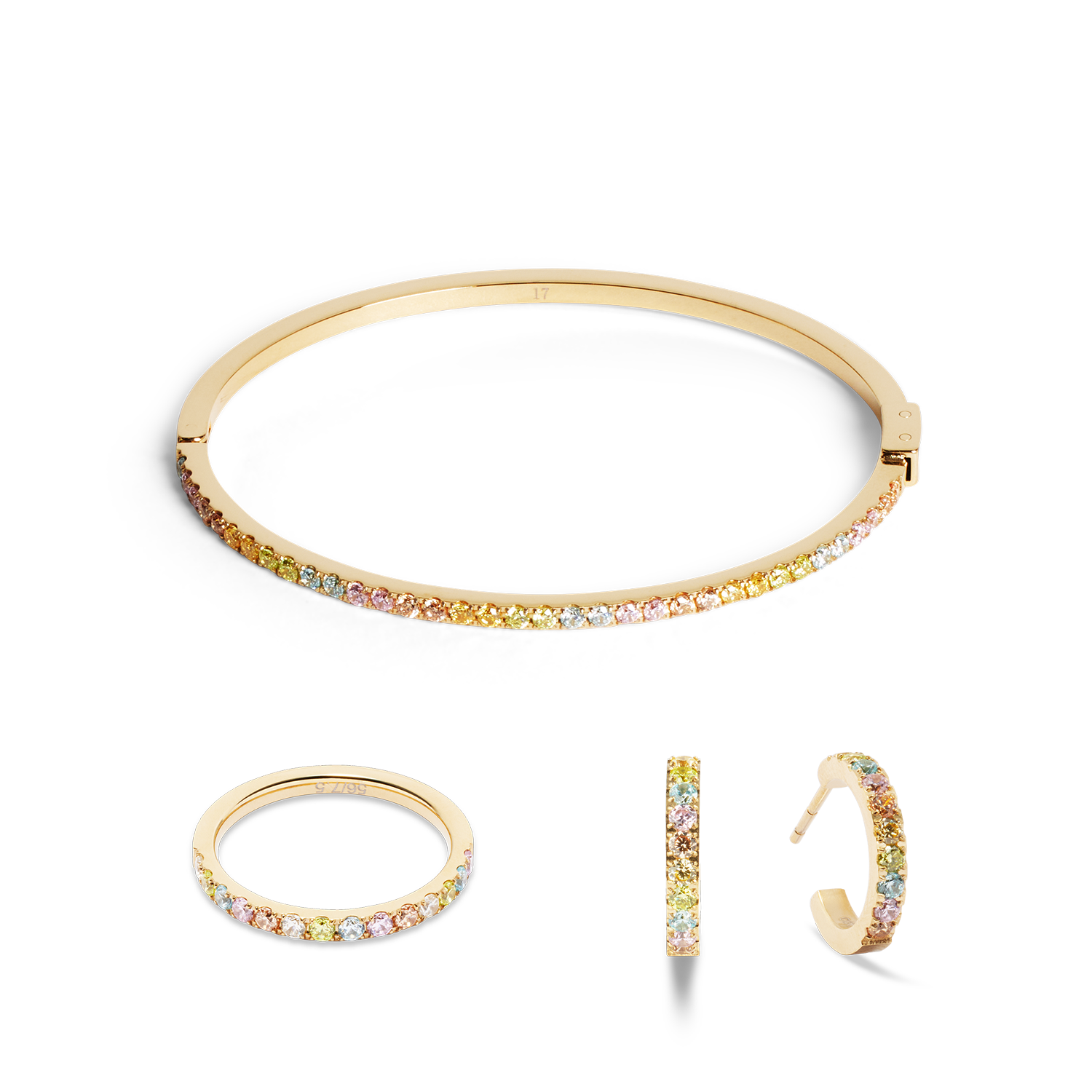 Eternal Love Ring - 14K Gold Multicolor Pastel Gemstone Jewelry for Women - Perfect for Anniversaries, Engagements & Romantic Gifts