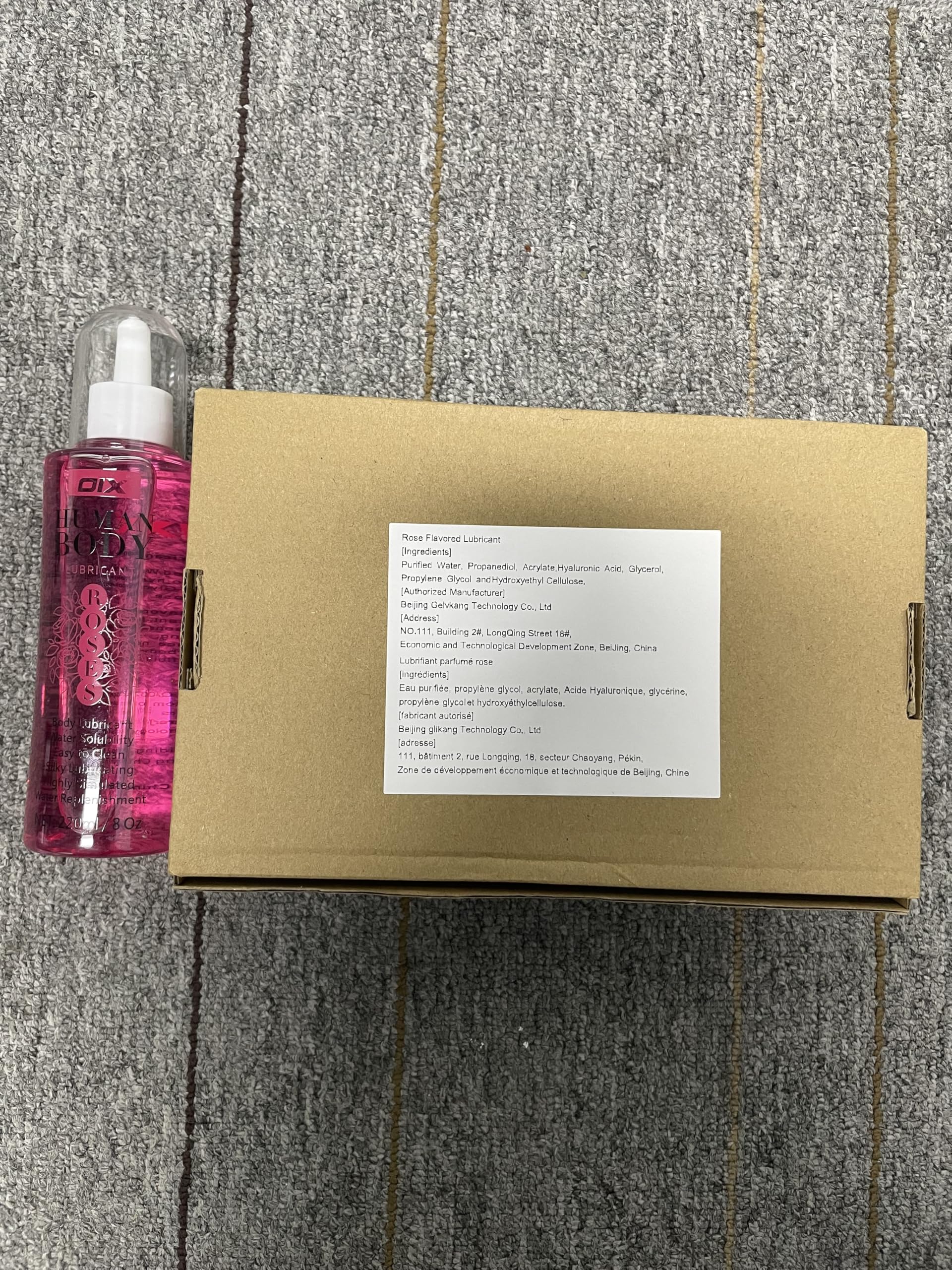 Natural Edible Rose Flavored Personal Lubricant - Water Based Oral Sex Lube for Men, Women & Couples - 8oz - Perfect for Romantic Nights & Sensual Massage
