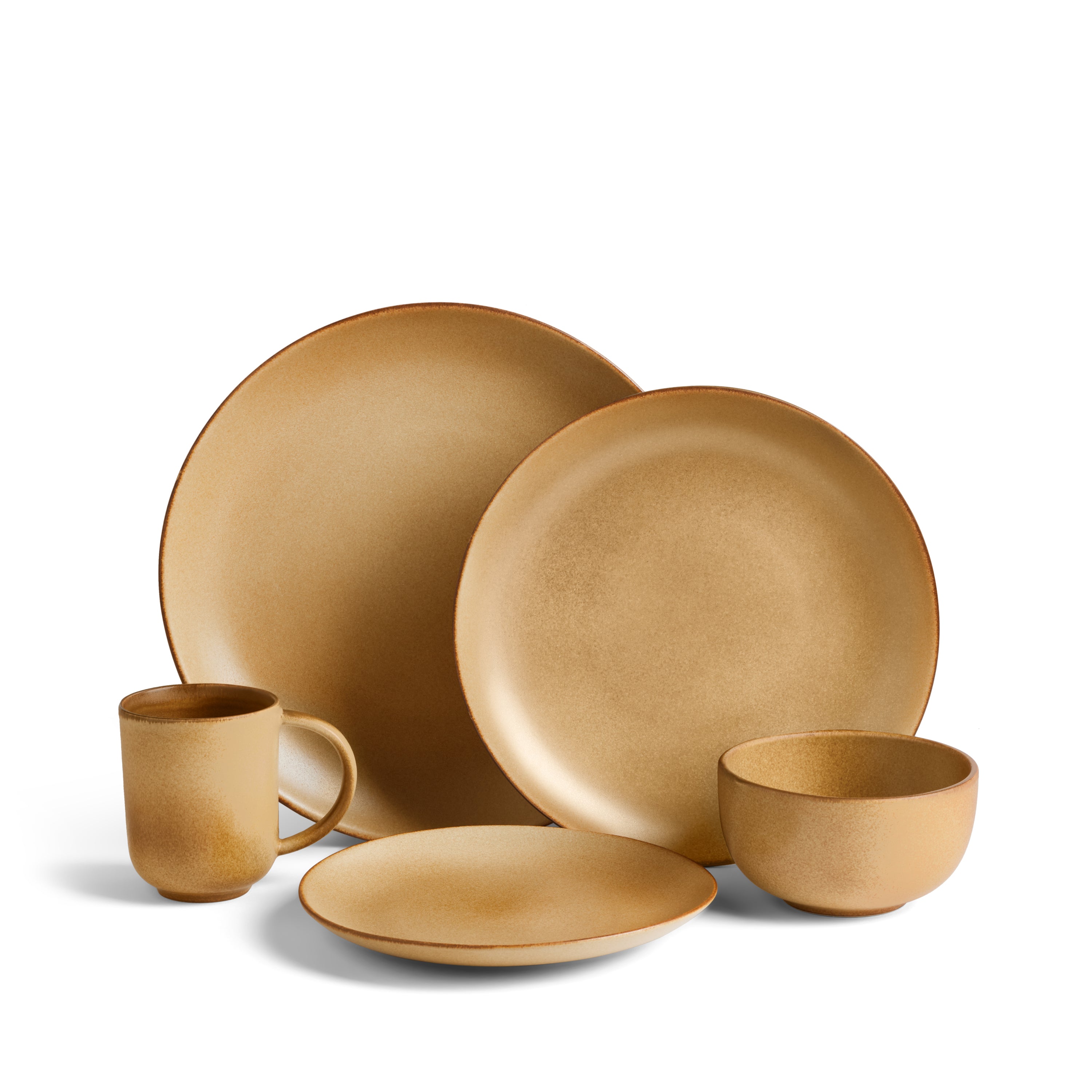 Premium Terra Dinnerware Set - Elegant Handcrafted Ceramic Plates & Bowls with Leather Accents for Stylish Dining & Entertaining - Perfect for Dinner Parties, Weddings, and Home Decor