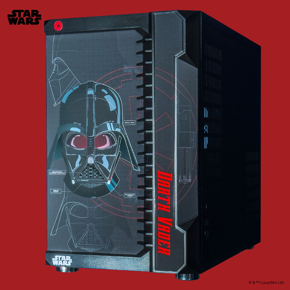 Geek Machine™ Star Wars Edition Darth Vader PC Gaming Case - High Performance ATX Mid Tower Computer Case for Star Wars Fans & Gamers | Perfect for Gaming Setups, Themed Builds & Collector Displays