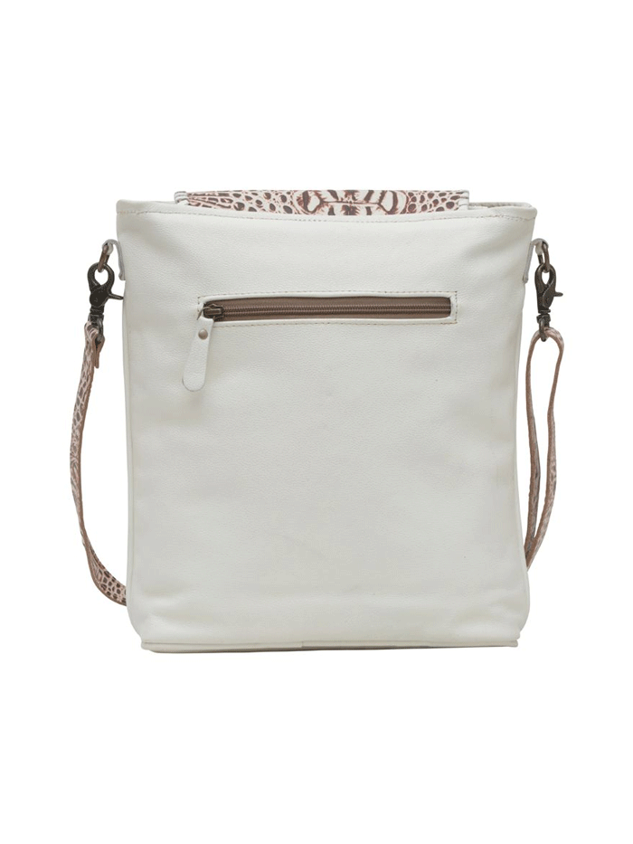 Myra Bag S 6217 Women's Smokey Azteca Leather & Hairon Crossbody Bag - Stylish Boho Purse for Everyday Use, Work & Travel