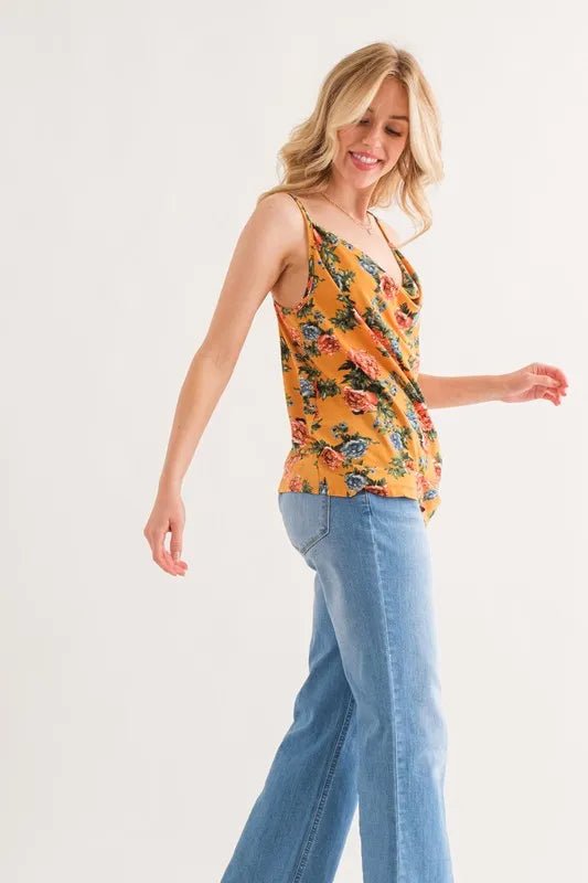 Floral Printed Casual Tank Top for Women - Breathable Summer Sleeveless Blouse - Perfect for Beach, Vacation & Outdoor Activities