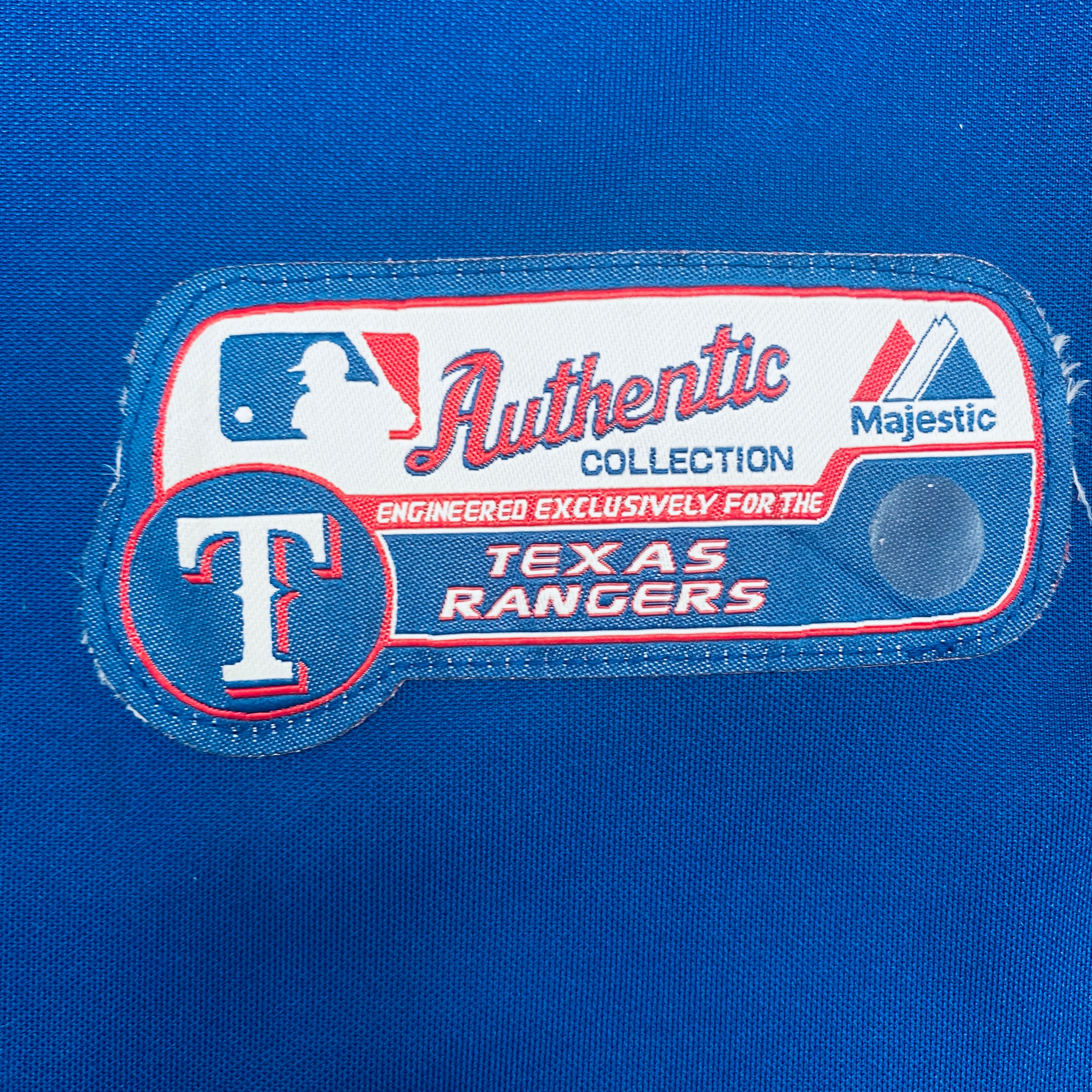 Texas Rangers 2007 Blue Majestic Stitched Baseball Jersey - Size Large - Authentic MLB Fan Apparel for Games & Collectors