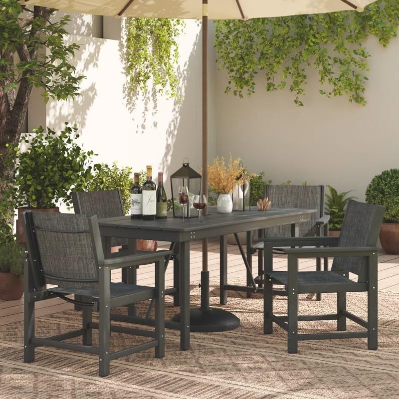 **UDPATIO HDPE Outdoor Chairs Set of 2 – All-Weather Patio Dining Chairs for Poolside, Deck, Garden & Backyard – Durable & Comfortable**