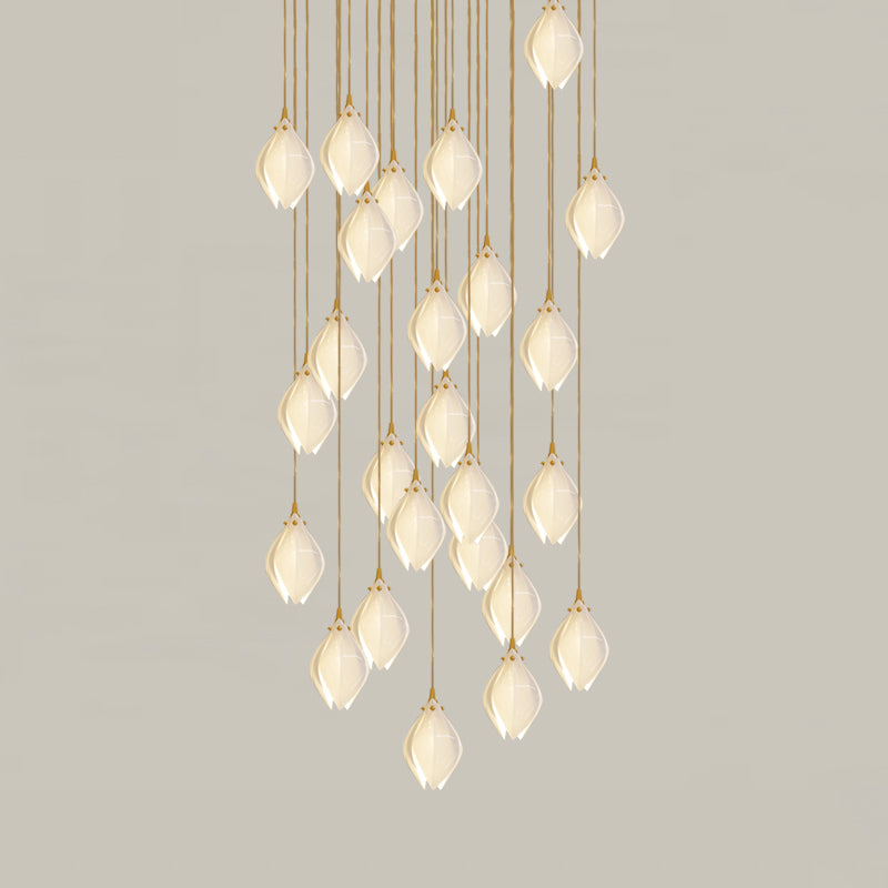 Celeste Flora Pendant Light - Modern Floral Glass Ceiling Lamp for Dining Room, Kitchen Island, Bedroom & Living Room Decor