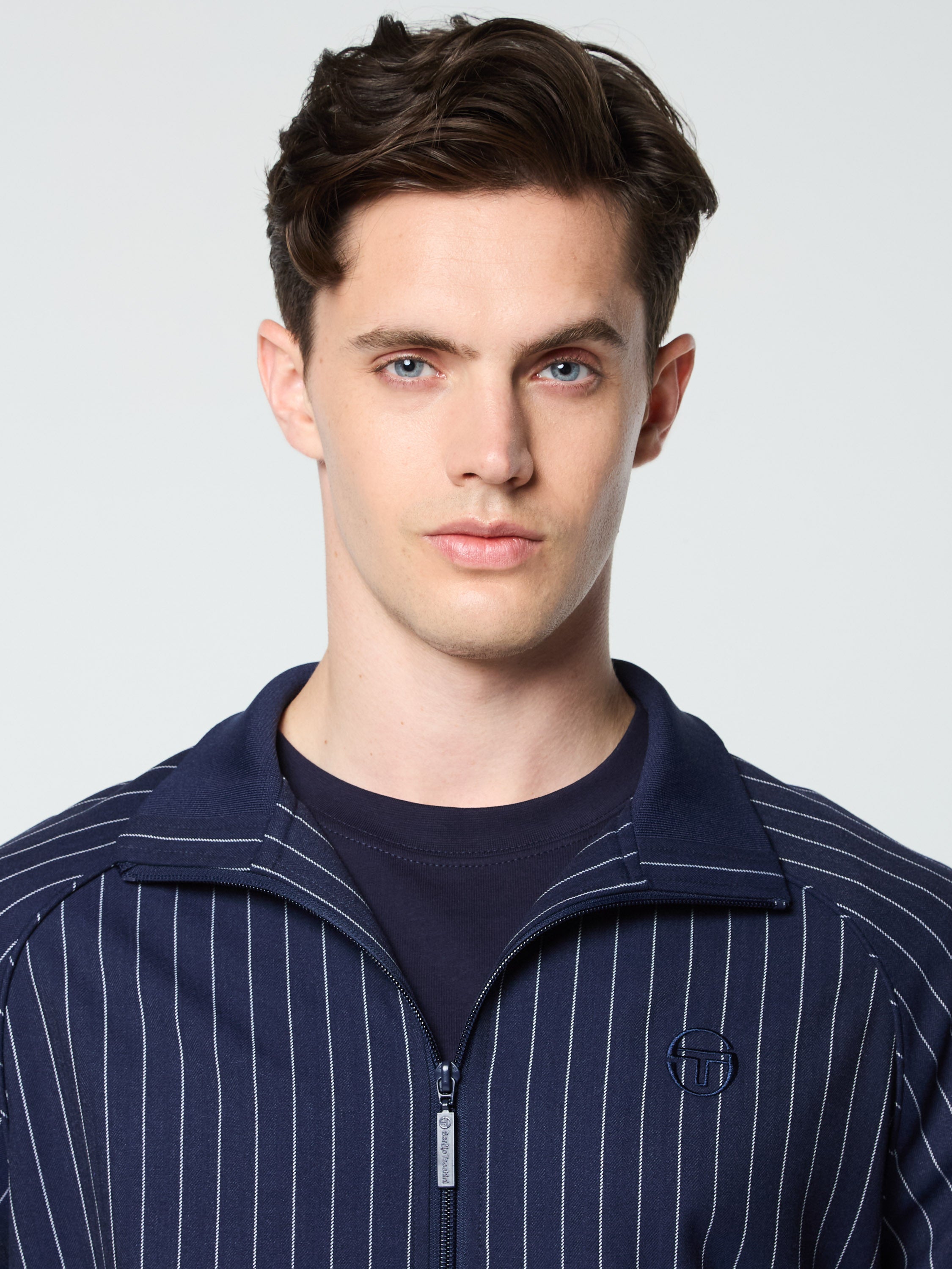 Premium Gessato Suiting Track Jacket in Maritime Blue | Stylish Men's Blazer for Business Casual & Smart Office Wear | Perfect for Work, Weddings & Formal Events
