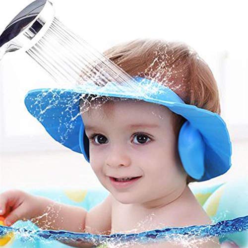 **PAGHADI Adjustable Baby Shower Cap for Kids – Waterproof Bathing Hat with Eye & Ear Protection, Cute Leaf Design – Perfect for Hair Washing, Bath Time, and Sensitive Skin (Multicolor)**