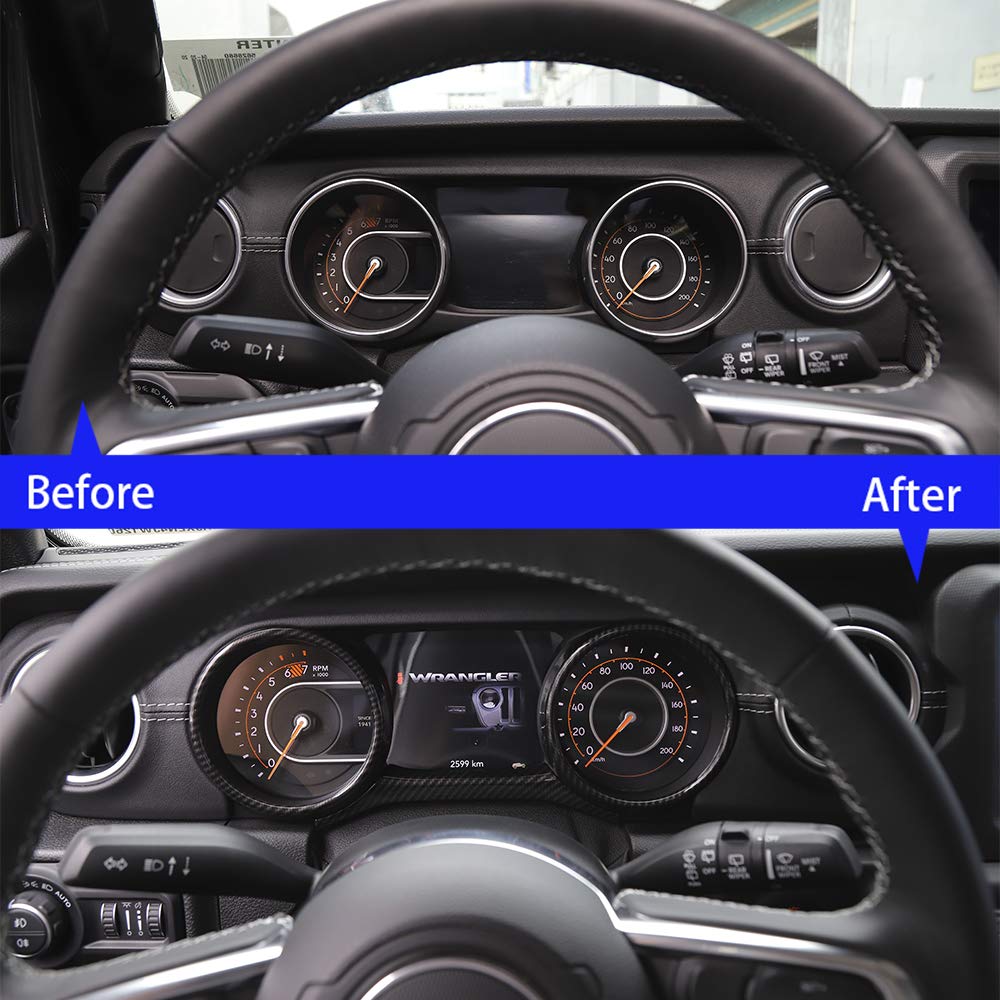 Premium Carbon Fiber Grain Dashboard Trim for 2018 Jeep Wrangler JL - Interior Upgrade Accessory for Off-Road & Daily Driving