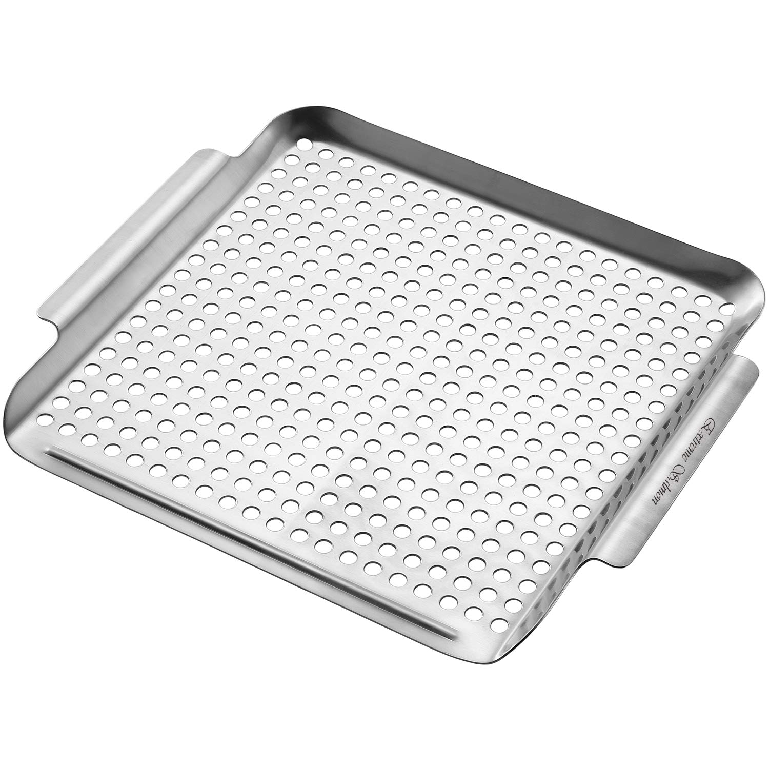 Heavy Duty Stainless Steel Grill Pan with Handles - BBQ Grill Topper & Vegetable Grill Basket for Outdoor Cooking | Perfect for Backyard Barbecues, Camping Trips & Patio Parties