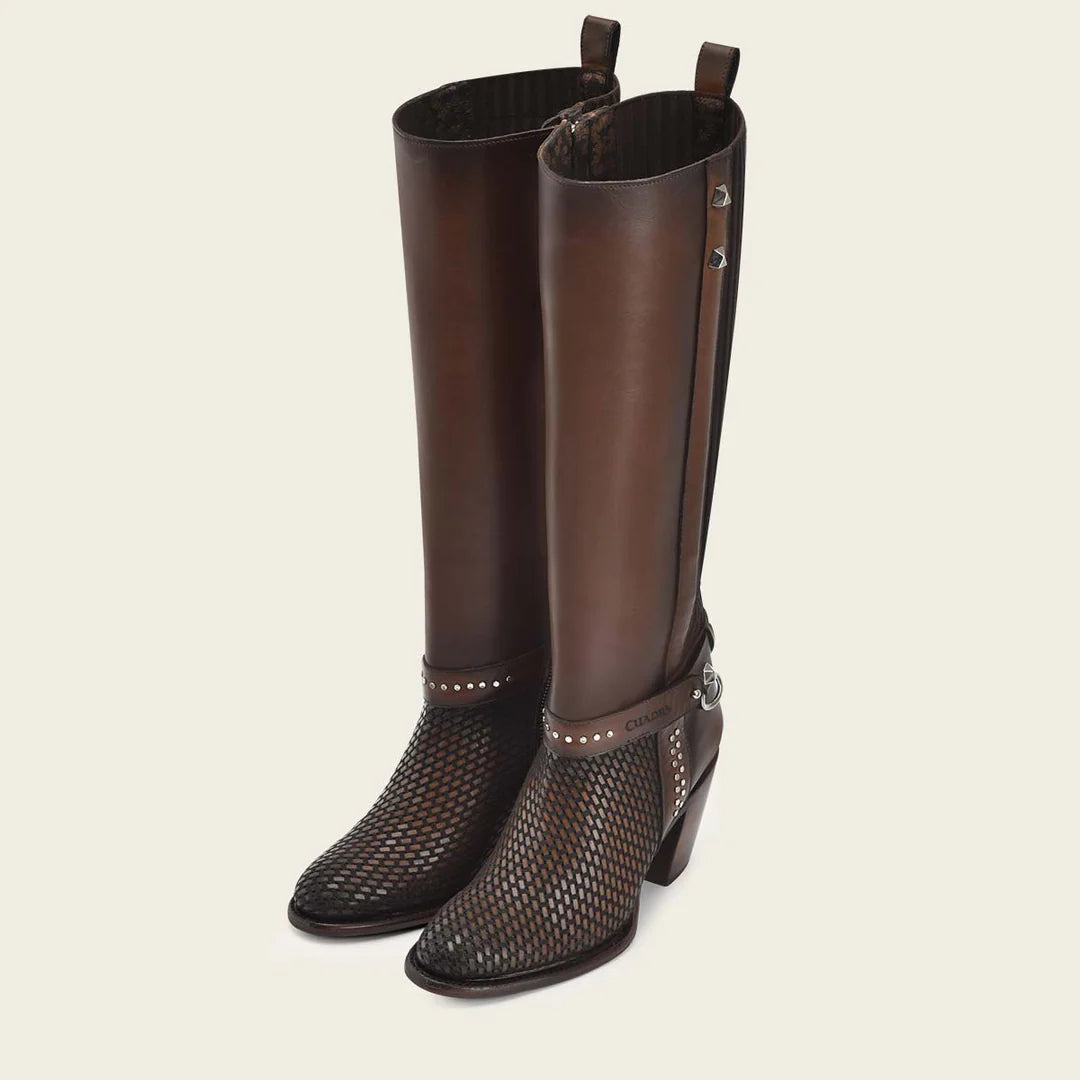 **Cuadra Brown Western Cowgirl Leather Boots for Women – Stylish & Comfortable Riding Boots for Country, Rodeo & Everyday Wear**