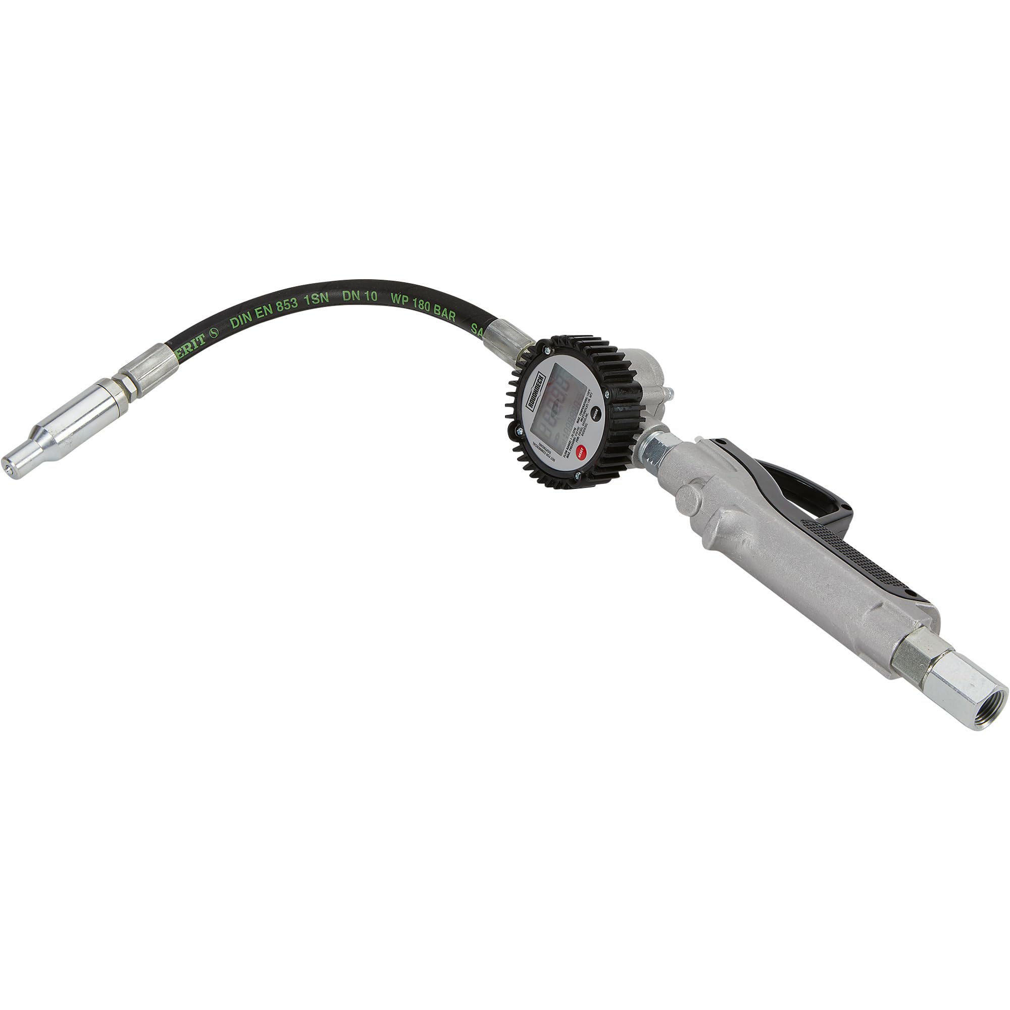 Roughneck Digital Oil Control Valve with Flow Meter - 8 GPM, 1/2 Inch Inlet Port, 1000 PSI for Hydraulic Systems, Industrial Machinery & Heavy Equipment
