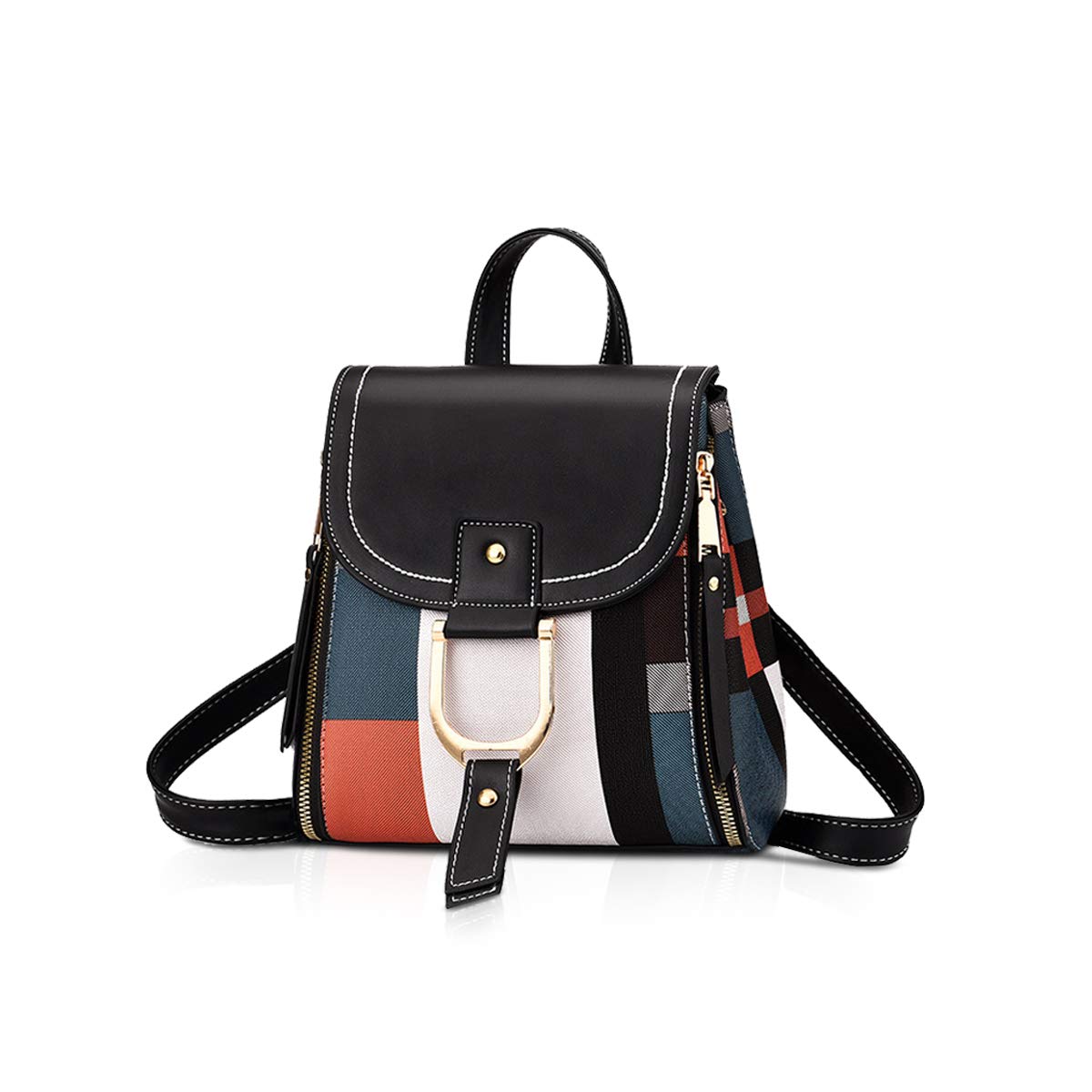 NICOLE&DORIS Women's Leather Backpack - Small Crossbody Shoulder Bag Purse for Ladies, Perfect for Work, Travel & Daily Use