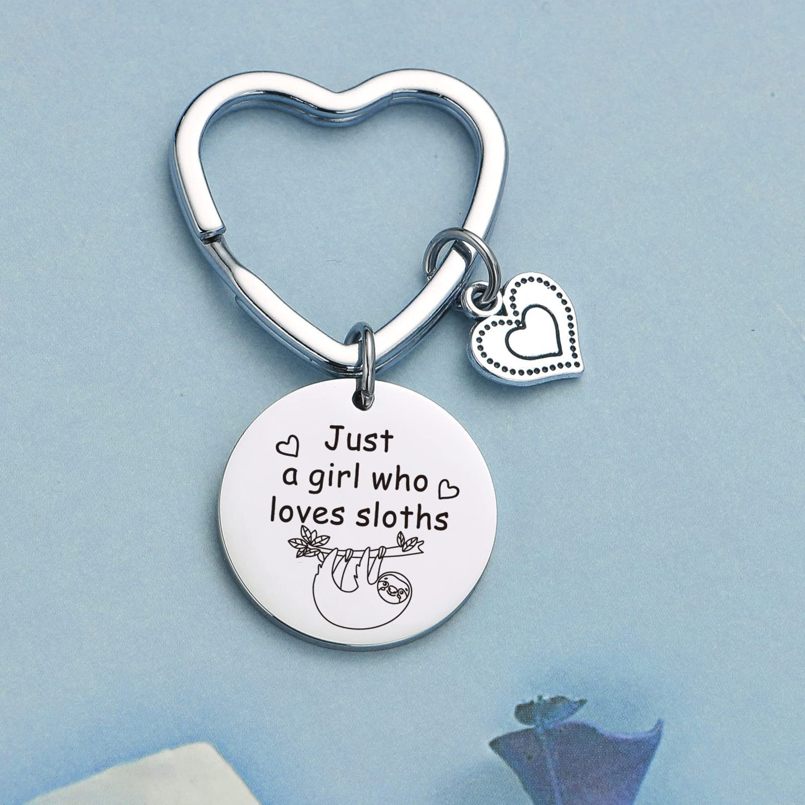 Sloth Girl Jewelry - Best Friend Gift for Animal Lovers | Cute Sloth Keychain for Women | Perfect BFF, Girlfriend & Animal Lover Present | Great for Birthdays, Anniversaries & Everyday Carry