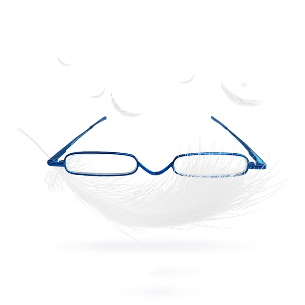 WEBUP +2.5 Blue Light Blocking Reading Glasses for Women & Men - Lightweight Metal Frame Computer Glasses with Anti-Reflective Coating - Perfect for Office Work, Screen Time & Book Reading (2.5X Magnification)