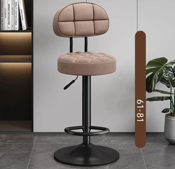 Modern Minimalist Swivel Bar Stool - Adjustable Height Counter Stool for Kitchen Island, Breakfast Nook & Home Bar - Comfortable & Stylish Seating Solution