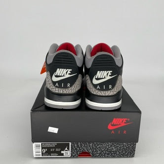 Original Air Jordan 3 Retro 'Black Cement' Men's Basketball Shoes Size 9.5 (DN3707-010) - Classic Sneakers for Streetwear, Casual & Basketball Performance