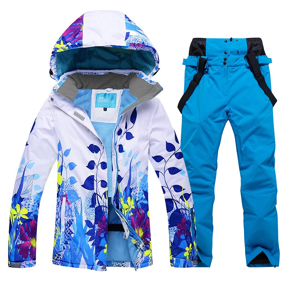 **Waterproof Windproof Ski Jacket and Pants Set for Men & Women – Winter Snowsuit for Skiing, Snowboarding & Outdoor Adventures**