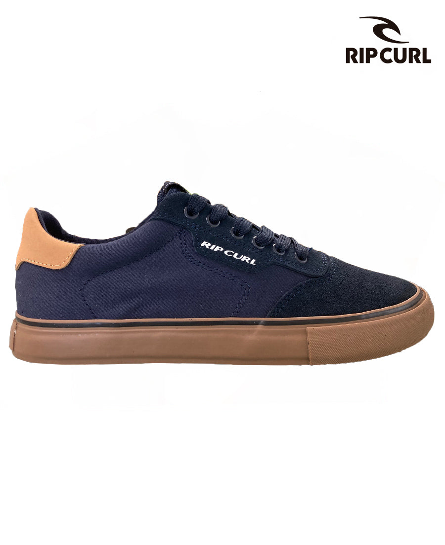 Rip Curl H New Praga Navy Brown Sneakers - Men's Casual Skate Shoes for Surfing, Skateboarding & Everyday Wear